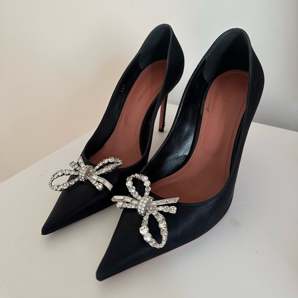 Amina muaddi Rosie crystal-embellished satin pumps - Picture 5 of 5